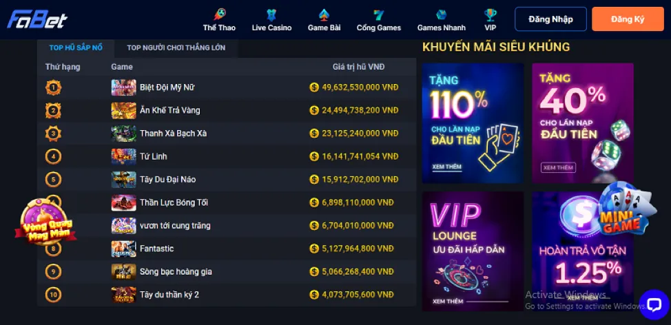 Thưởng nạp tiền lần đầu gun88 code
